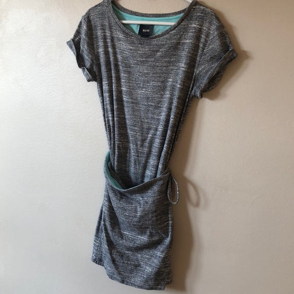 Anthropologie Maeve cotton wrap dress in gray - Picture 6 of 8